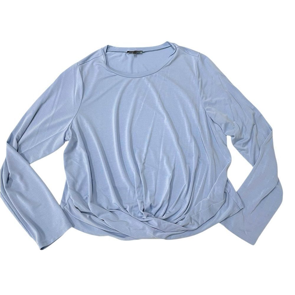 Universal Standard Light Blue Twist Front Top Size Small